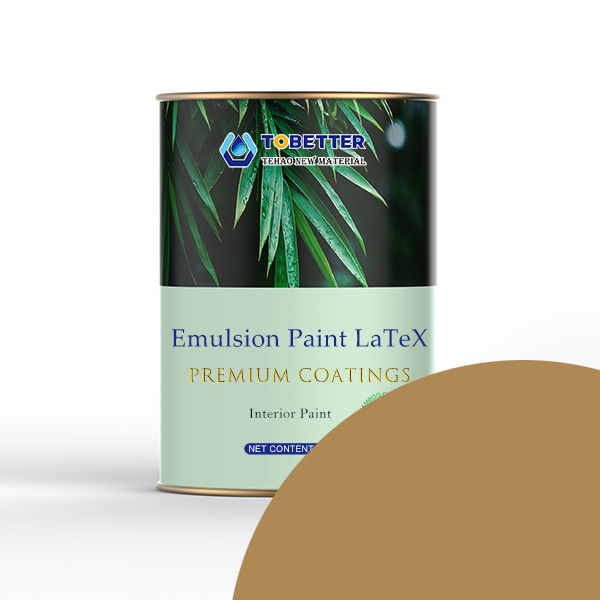 Eco Brown Anti Formaldehyde Interior Wall Coating Paint Tahan Limbah Mudah-Membersihkan