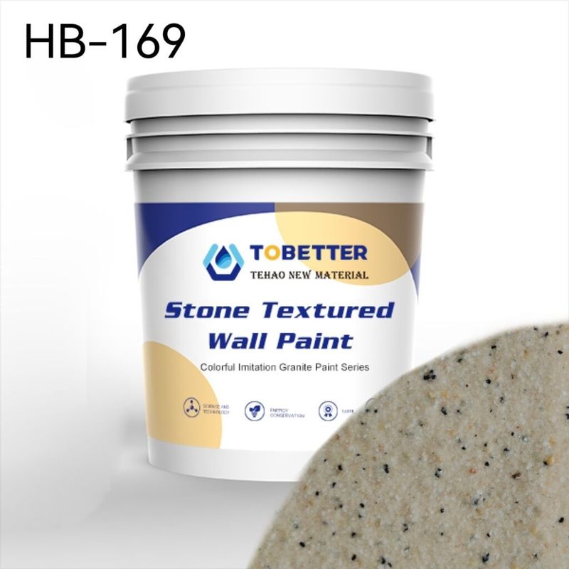 HB-169 Dekorasi Batu Luar Ruangan Cat Luar Ruang Ganti Lak Natural Acrylic Resin